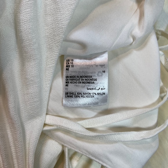 NWT Women's INC Cream Maxi Halter Dress Size 16 - Picture 9 of 12